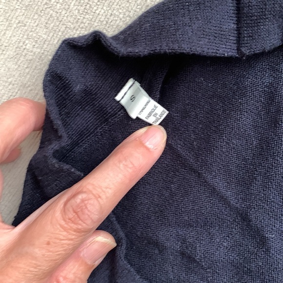 Long navy blue cardigan by Japanese brand Muji - Picture 5 of 8